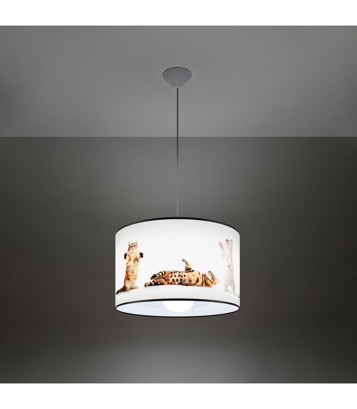 Koty Cylindrical Pendant Ceiling Light Kitty 40cm-4