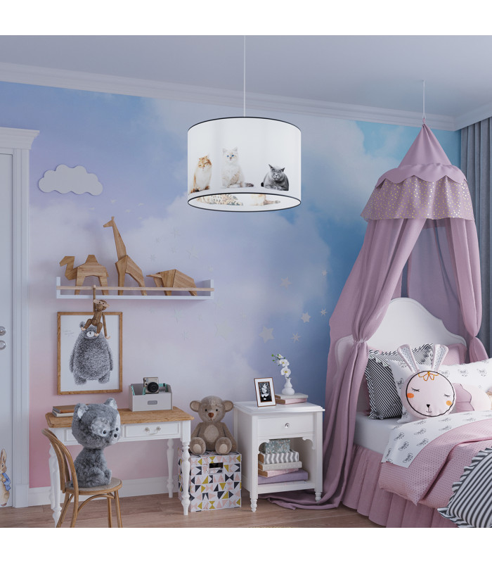 Koty Cylindrical Pendant Ceiling Light Kitty 40cm-7