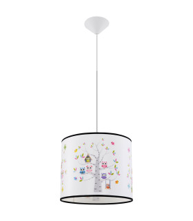Sowy Cylindrical Pendant Ceiling Light Owls 30cm-1