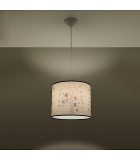 Sowy Cylindrical Pendant Ceiling Light Owls 30cm-2