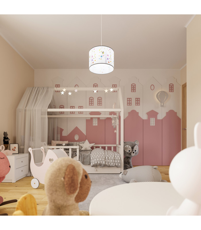 Sowy Cylindrical Pendant Ceiling Light Owls 40cm-7