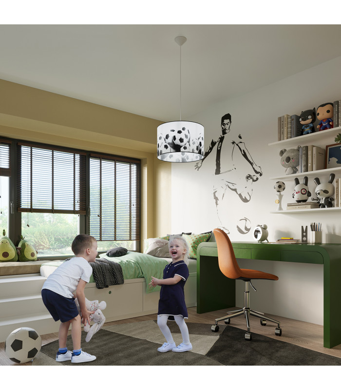 Piłka Cylindrical Pendant Ceiling Light Football B 40cm-6