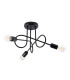 Loop Multi Arm Semi Flush Ceiling Lamp 3 Black-1