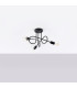 Loop Multi Arm Semi Flush Ceiling Lamp 3 Black-3