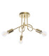 Loop Multi Arm Semi Flush Ceiling Lamp 3 Glossy Gold-1