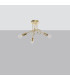 Loop Multi Arm Semi Flush Ceiling Lamp 3 Glossy Gold-3