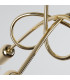Loop Multi Arm Semi Flush Ceiling Lamp 3 Glossy Gold-4
