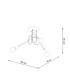 Loop Multi Arm Semi Flush Ceiling Lamp 3 Glossy Gold-5