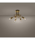 Loop Multi Arm Semi Flush Ceiling Lamp 5 Glossy Gold-2