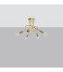 Loop Multi Arm Semi Flush Ceiling Lamp 5 Glossy Gold-3