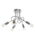 Loop Multi Arm Semi Flush Ceiling Lamp 5 Chrome-1