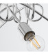 Loop Multi Arm Semi Flush Ceiling Lamp 5 Chrome-4