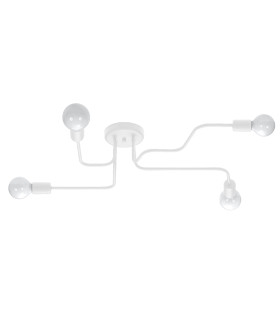 Vector Multi Arm Semi Flush Ceiling Lamp 4 White-1