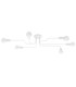 Vector Multi Arm Semi Flush Ceiling Lamp 6 White-1