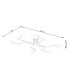 Vector Multi Arm Semi Flush Ceiling Lamp 6 White-5