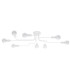 Vector Multi Arm Semi Flush Ceiling Lamp 8 White-1