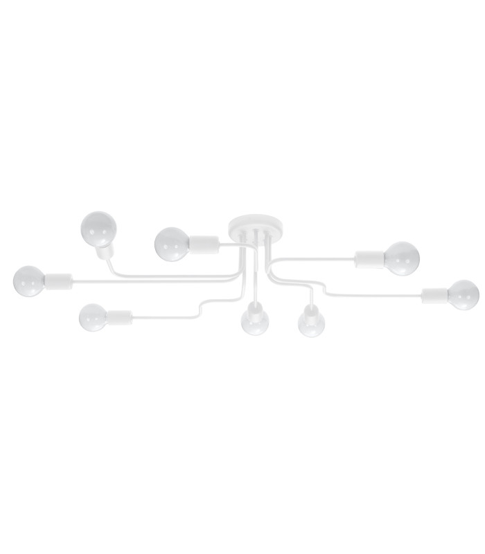Vector Multi Arm Semi Flush Ceiling Lamp 8 White-1
