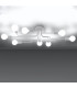 Vector Multi Arm Semi Flush Ceiling Lamp 8 White-2