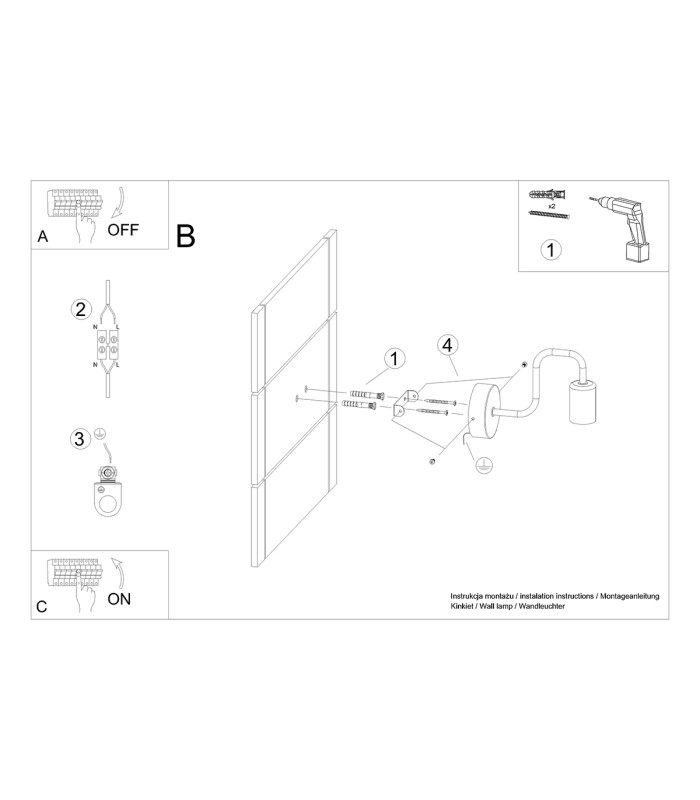 Vector Wall Lamp Black-7