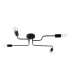 Vector Multi Arm Semi Flush Ceiling Lamp 4 Black-1