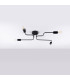 Vector Multi Arm Semi Flush Ceiling Lamp 4 Black-3