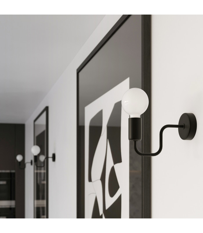 Vector Multi Arm Semi Flush Ceiling Lamp 4 Black-8