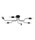 Vector Multi Arm Semi Flush Ceiling Lamp 6 Black-1