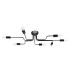 Vector Multi Arm Semi Flush Ceiling Lamp 8 Black-1