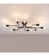 Vector Multi Arm Semi Flush Ceiling Lamp 8 Black-2