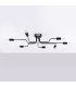 Vector Multi Arm Semi Flush Ceiling Lamp 8 Black-3