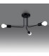 Norah Multi Arm Semi Flush Ceiling Lamp 3 Black-2