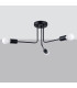 Norah Multi Arm Semi Flush Ceiling Lamp 3 Black-3