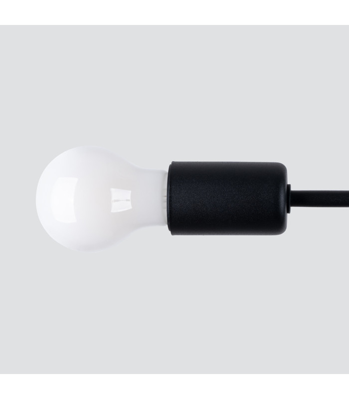 Norah Multi Arm Semi Flush Ceiling Lamp 3 Black-4