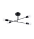 Norah Multi Arm Semi Flush Ceiling Lamp 4 Black-1