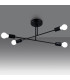 Norah Multi Arm Semi Flush Ceiling Lamp 4 Black-2