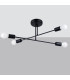 Norah Multi Arm Semi Flush Ceiling Lamp 4 Black-3