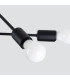 Norah Multi Arm Semi Flush Ceiling Lamp 4 Black-4
