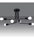 Norah Multi Arm Semi Flush Ceiling Lamp 6 Black-2