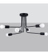 Norah Multi Arm Semi Flush Ceiling Lamp 6 Black-3