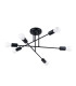 Norah Multi Arm Semi Flush Ceiling Lamp v2 6 Black-1