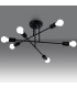 Norah Multi Arm Semi Flush Ceiling Lamp v2 6 Black-2