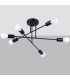 Norah Multi Arm Semi Flush Ceiling Lamp v2 6 Black-3