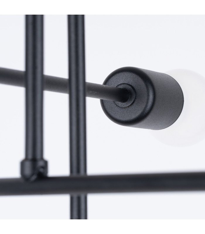 Norah Multi Arm Semi Flush Ceiling Lamp v2 6 Black-4