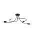 Levar Multi Arm Semi Flush Ceiling Lamp 4 Black-1