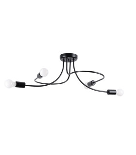 Levar Multi Arm Semi Flush Ceiling Lamp 4 Black-1