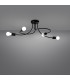 Levar Multi Arm Semi Flush Ceiling Lamp 4 Black-2