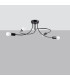 Levar Multi Arm Semi Flush Ceiling Lamp 4 Black-3