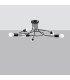 Levar Multi Arm Semi Flush Ceiling Lamp 6 Black-3