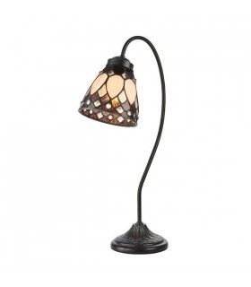 1 Light Complete Table Lamp Dark Bronze Paint, Tiffany, E14 - 1