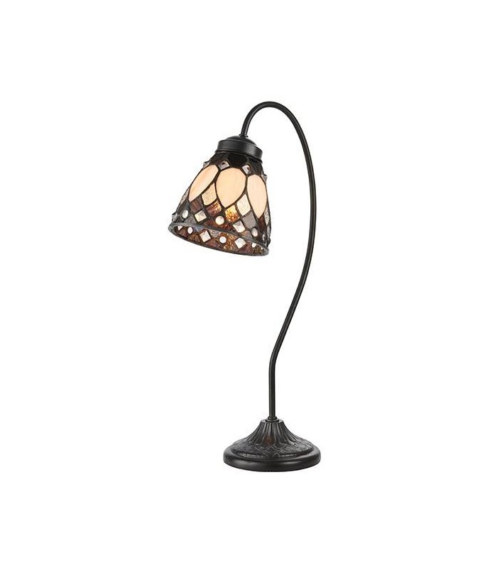 1 Light Complete Table Lamp Dark Bronze Paint, Tiffany, E14 - 1